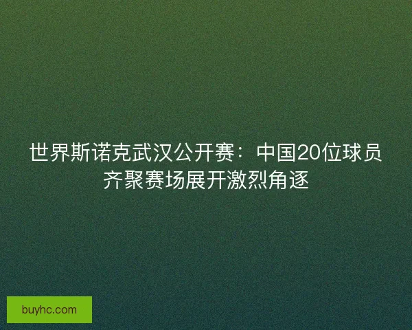 世界斯诺克武汉公开赛：中国20位球员齐聚赛场展开激烈角逐